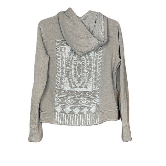 prAna Woman’s Beige Aztec Printed Zip Up Hooded Jacket Size Small - Picture 6 of 6